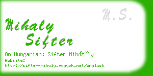 mihaly sifter business card